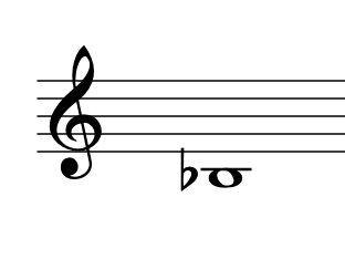 treble clef, B flat