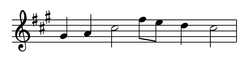 A major, short melody, melody