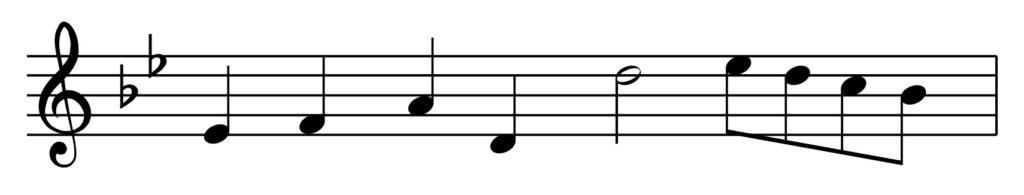 melody, B flat major
