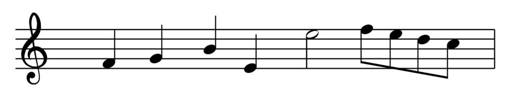 melody, C major