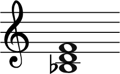 B flat major chord I, Chord I, tonic chord