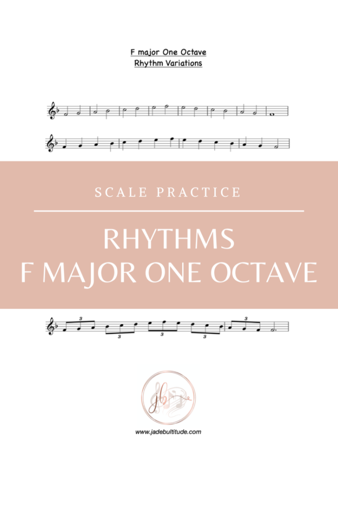 Rhythms F Major one octave. Flute Practice- scales. 