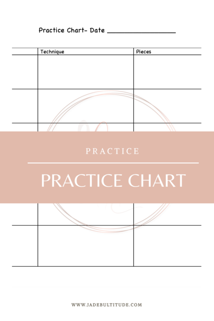 Practice Chart Sheet -Music Practice
