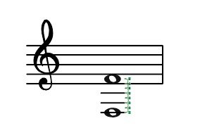 Treble clef, transposition, transposing, whole note, semibreve, transpose down octave