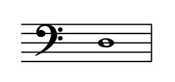 Bass Clef, Middle C, D below middle C, transpose, octave