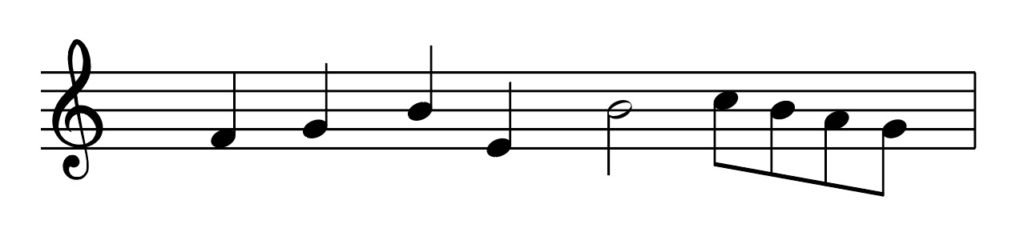 melody, C major melody, C major key signature