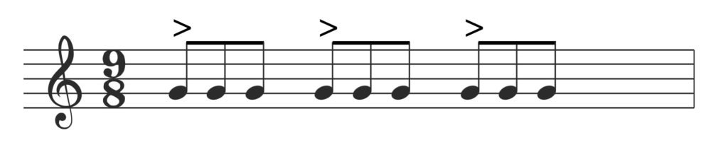 9/8 time, 9/8 time signature, compound time, compound triple time