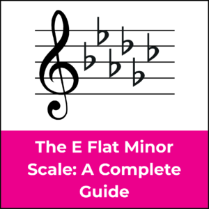 Featured image blog title, e flat minor scale a complete guide