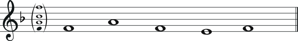 abrsm aural test grade 4, example of singing notes