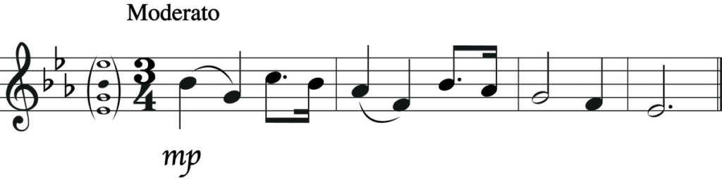 abrsm aural test grade 4, four-bar melody to be repeated