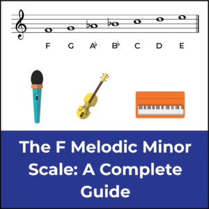F melodic minor scale featured image