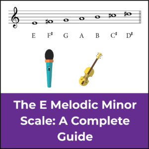 e melodic minor scale, featured image