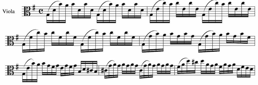 viola piece by J.S. bach in alto clef