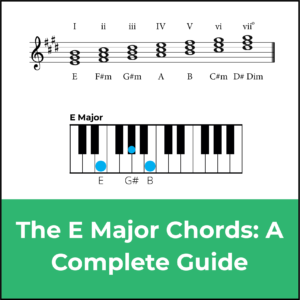 chords in e major, featured image