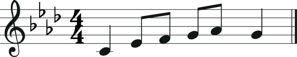 A flat major melody starting on middle C