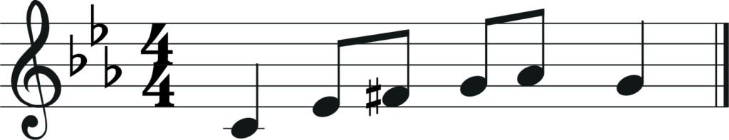 E flat major melody