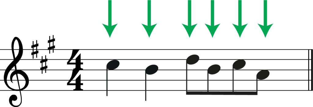 a major notes moving down