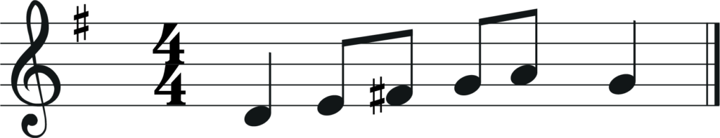 g major melody transpose down a minor 3rd