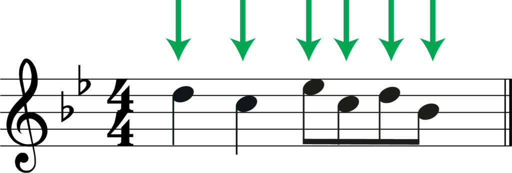 melody in b flat major moves moved down a 2nd