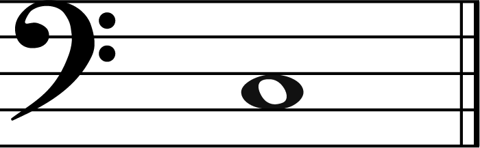 C in bass clef