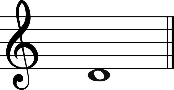 D note treble clef