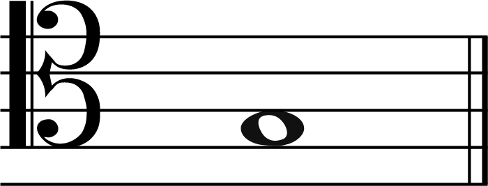G note in Tenor clef