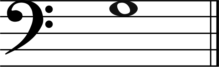 G note in bass clef