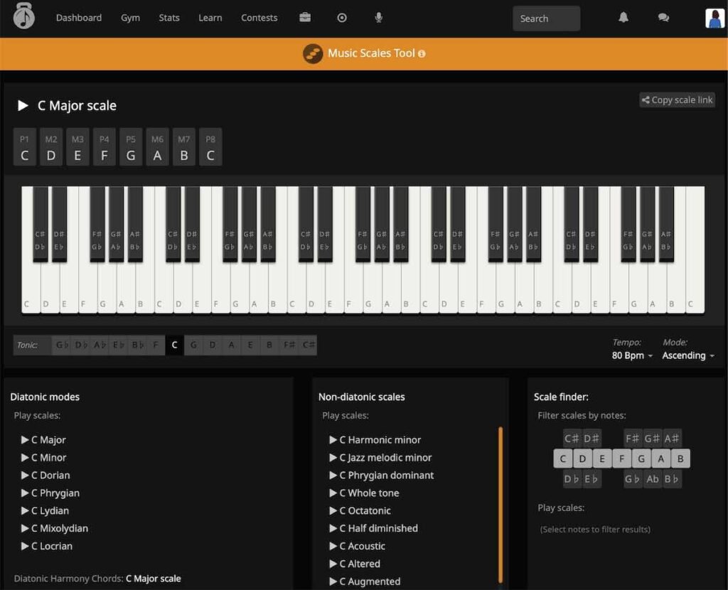 Tonegym scale tool