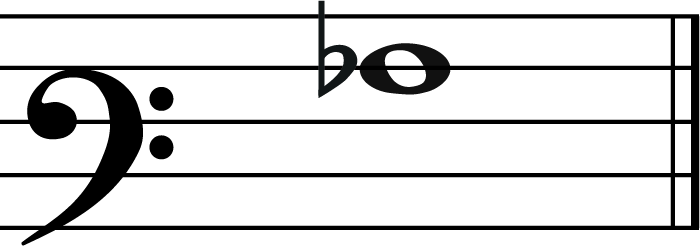 a flat music note baritone clef