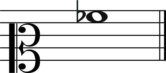 a flat music note mezzo soprano clef