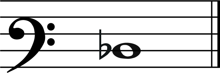 d flat music note in baritone clef