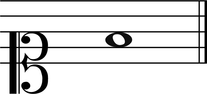 f music note in soprano clef