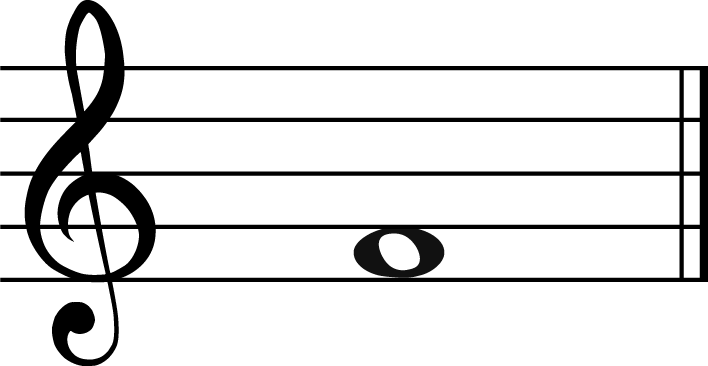 f music note in treble clef