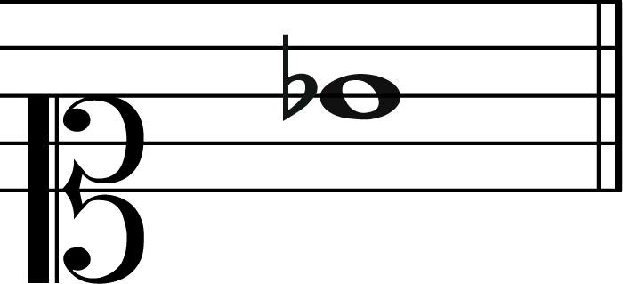 g flat music note in soprano clef