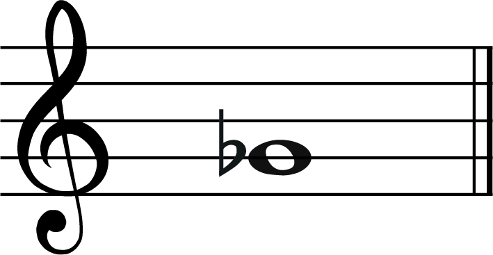 g flat music note in treble clef
