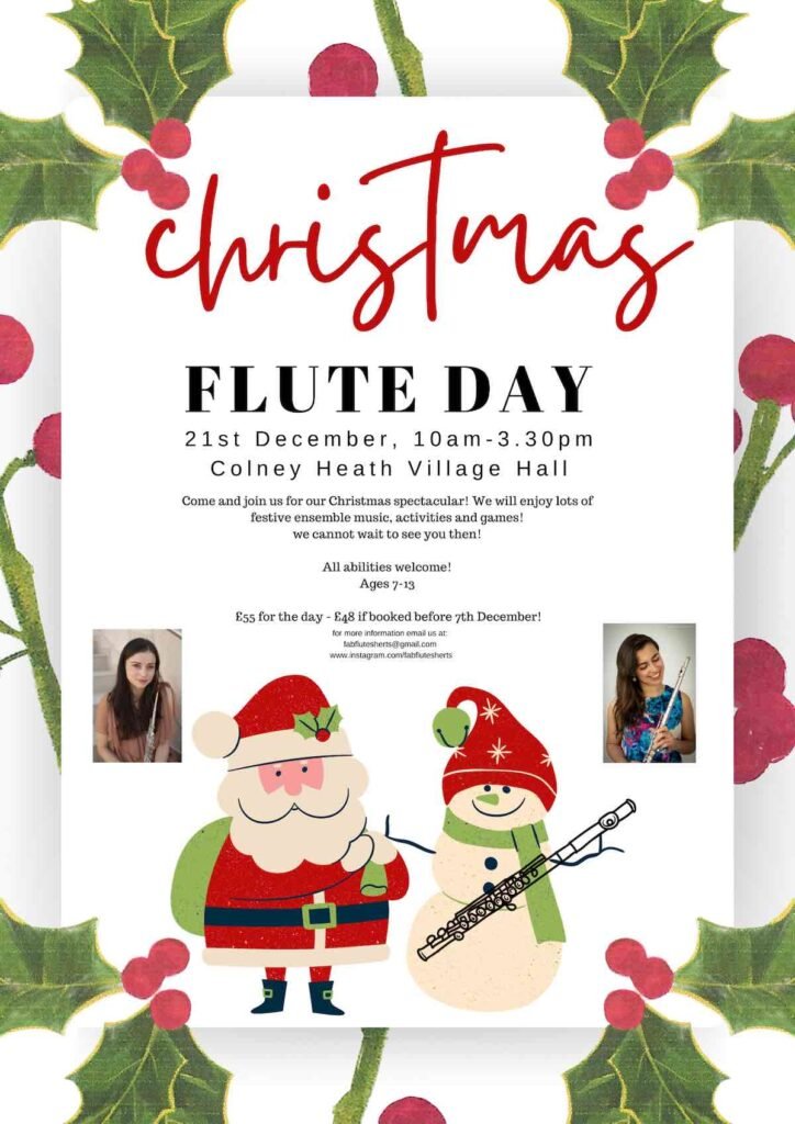 poster of Christmas flute day on 21st December in harpenden